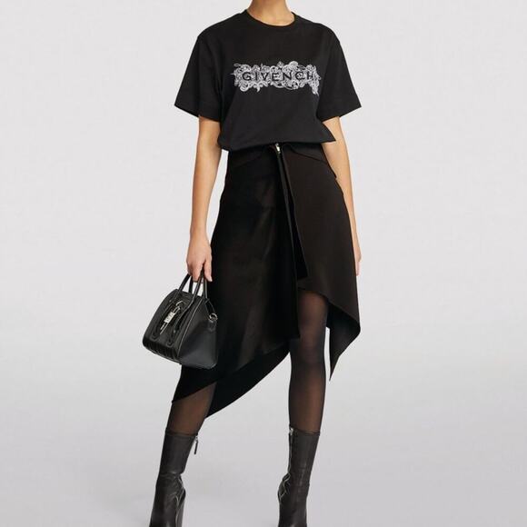 NWT Givenchy Black Asymmetrical Skirt Size 2 MSRP $1770 - Picture 1 of 11